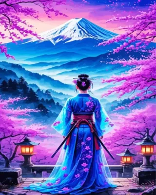 Asian Lady Art Paint By Numbers