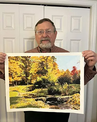 Autumn colors captured in a beautifully crafted custom landscape painting