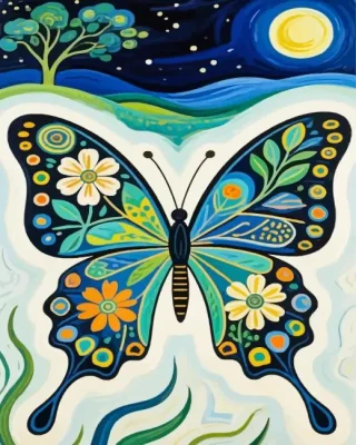 Butterfly Art Paint By Numbers 