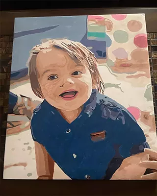 Childhood memories turned into a colorful handmade keepsake
