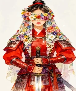 Fighter Lady Paint By Numbers