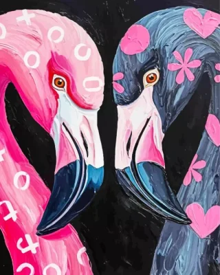 Flamingo Couple Paint By Numbers 