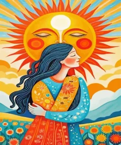 Lady Of The Sun Paint By Numbers