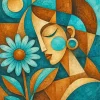 Abstract Lady Paint By Numbers