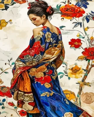Asian Woman Paint By Numbers 