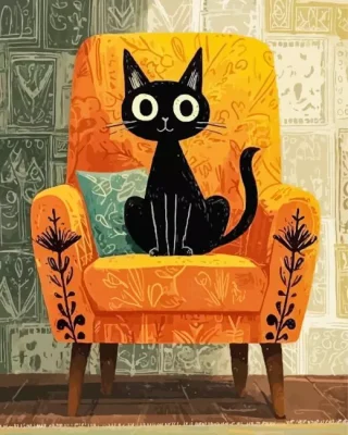 Black Cat Paint By Numbers 