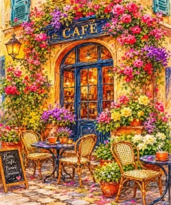 Aesthetic Cafe Paint By Numbers