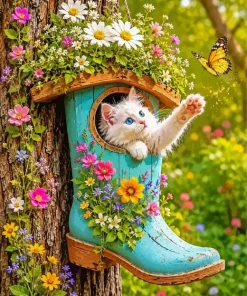 Cat House Paint By Numbers