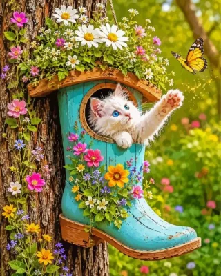 Cat House Paint By Numbers