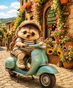 Cute Hedgehog Paint By Numbers