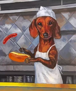 Dog Cooking Paint By Numbers