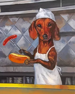 Dog Cooking Paint By Numbers