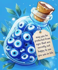 Evil Eyes Jar Paint By Numbers