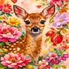 Floral Deer Paint By Numbers