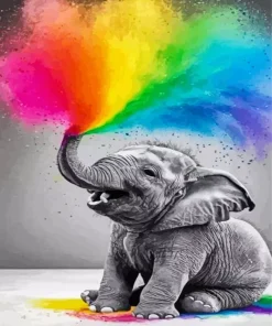 Happy Elephant Paint By Numbers