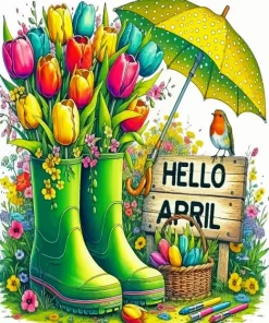 Hello April Paint By Numbers