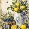 Lemons And Blueberries Paint By Numbers