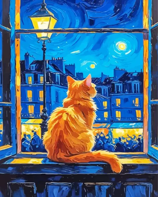 lonely cat paint by numbers Lonely Cat Paint By Numbers