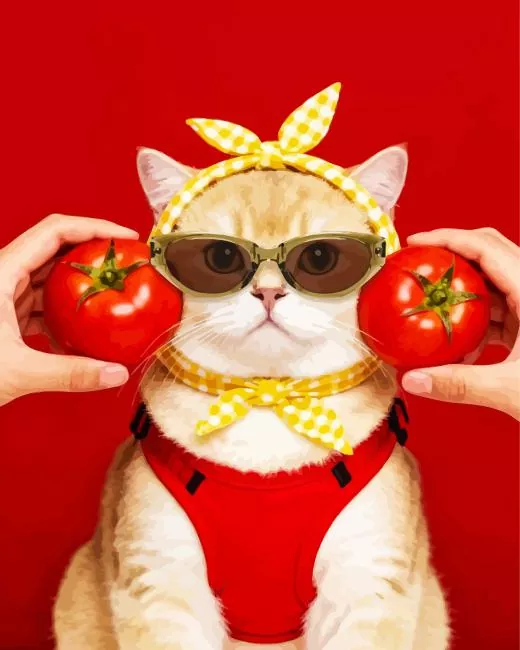 tomato cat paint by numbers Tomato Cat Paint By Numbers