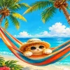 Vacation Cat Paint By Numbers