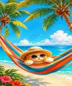 Vacation Cat Paint By Numbers