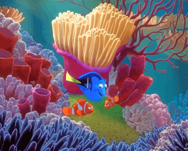 Disney-Fidning-Nemo-paint-by-numbers Disney Finding Nemo Paint By Numbers