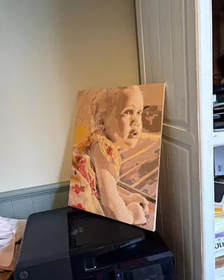 Favorite childhood photo brought to life on canvas