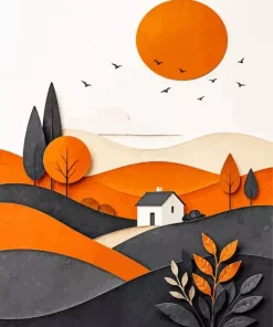 Minimalist Landscape Paint By Numbers