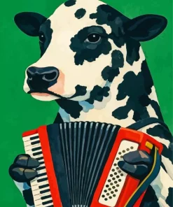 Musician Cow Paint By Numbers