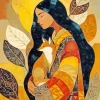 Native Lady And Fox Paint By Numbers