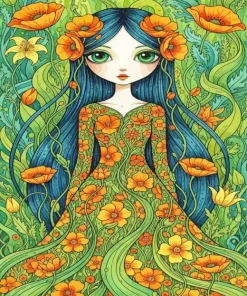 The Green Lady Paint By Numbers