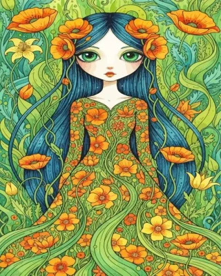 The Green Lady Paint By Numbers 