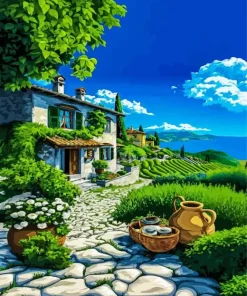 A Mediterranean Villa Paint By Numbers