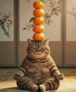 Cat Doing Yoga Paint By Numbers