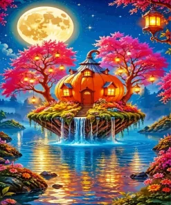 Pumpkin House Paint By Numbers