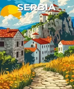 Serbia Poster Paint By Numbers