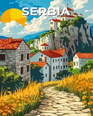 Serbia Poster Paint By Numbers