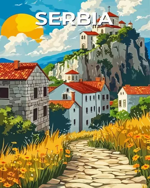 Serbia Diamond Painting Kit Serbia Poster Paint By Numbers