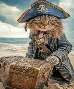 Pirate Cat Paint By Numbers