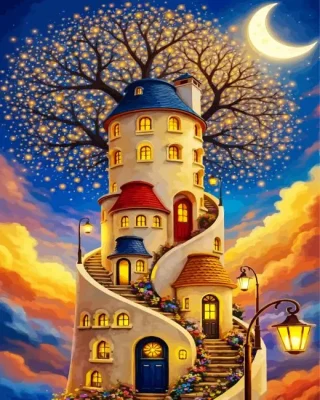 Whimsical House Paint By Numbers 