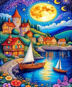 Whimsical Landscape Paint By Numbers