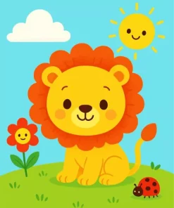 Baby Lion Paint By Numbers