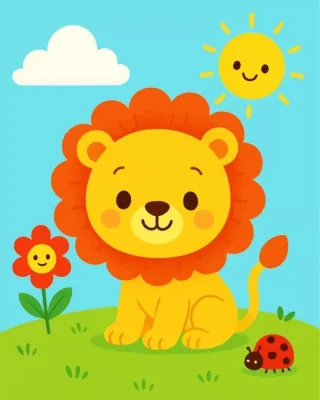 Baby Lion Paint By Numbers