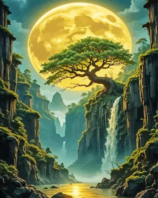 Full Moon Paint By Numbers 