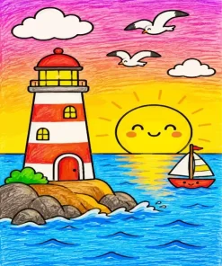 Happy Sunset Paint By Numbers