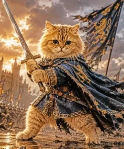 Medieval Cat Paint By Numbers