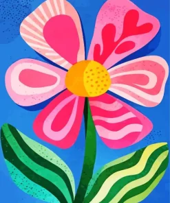 Pink Flower Paint By Numbers