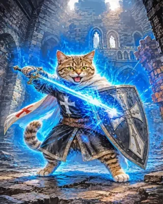 Warrior Cat Paint By Numbers 